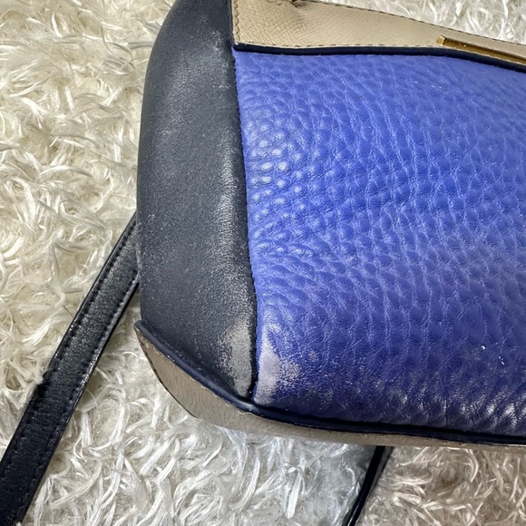 Marc Jacobs Shelter Island Colorblock Royal Blue Tan Navy Blue Shoulder Bag - Picture 5 of 11